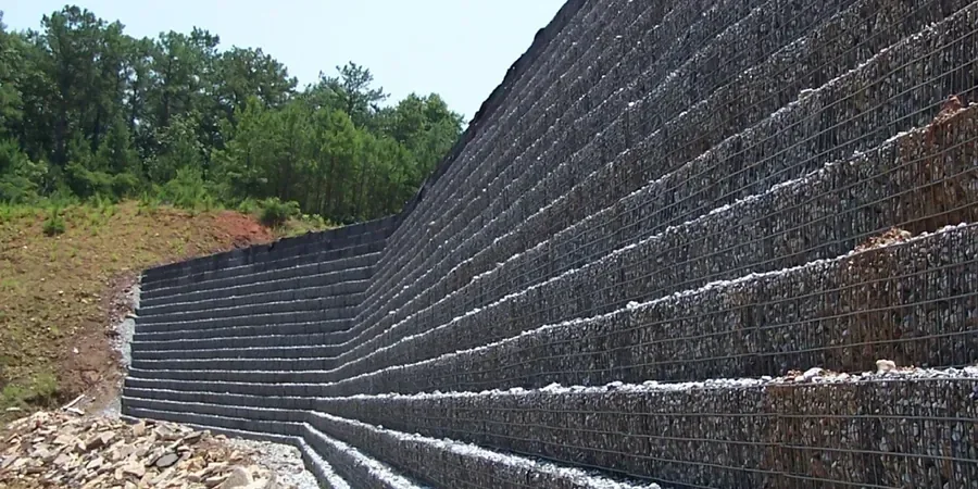 Illustrative image of MSE (Mechanically Stabilized Earth) wall design in Manchester